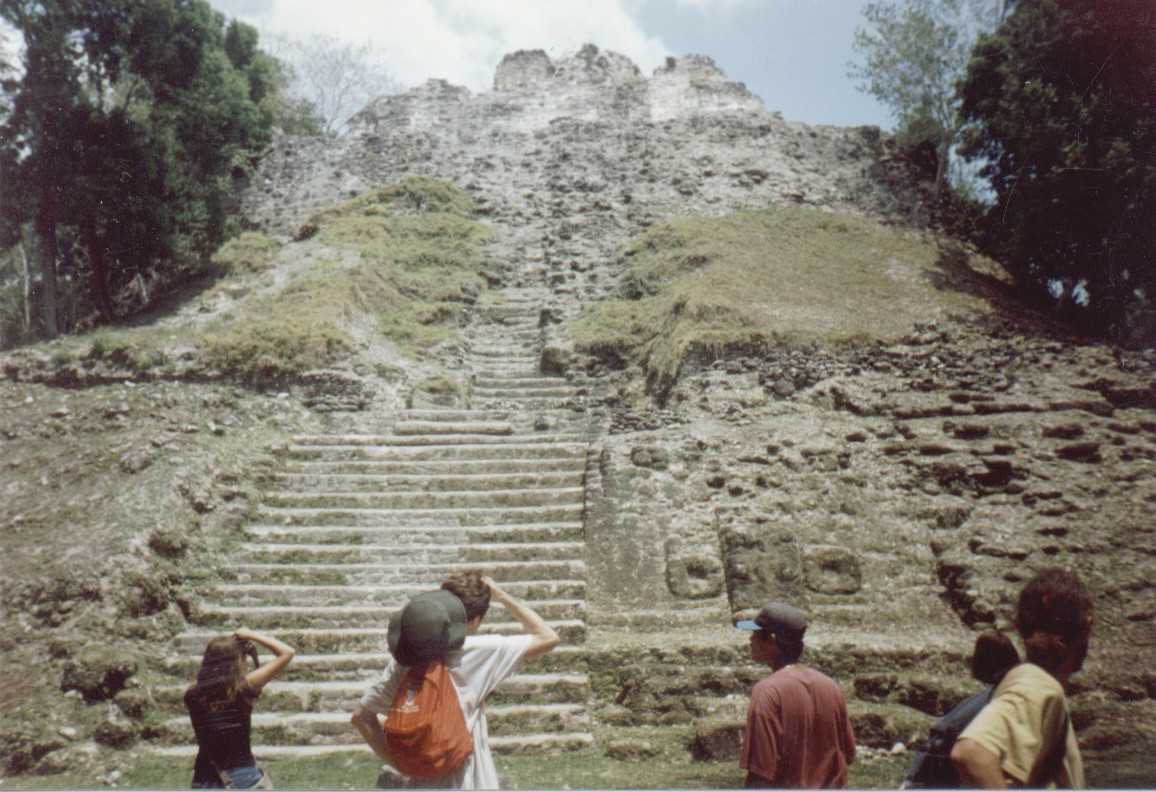 The Mayan pyramid at Lamanai, Belize, 1997