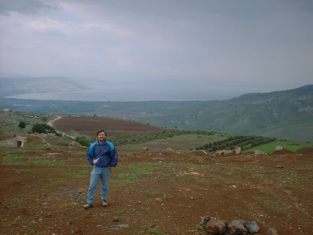Me with the Sea of Galilee in the background, 2000