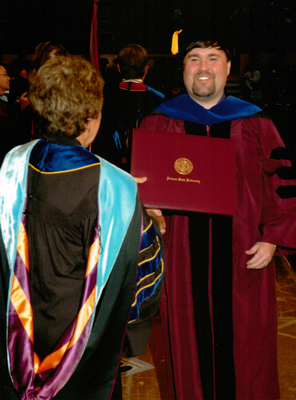 Me receiving my PhD from Arizona State University, May 13, 2010