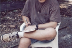 Me in camp at Chau Hiix, Belize, 1997